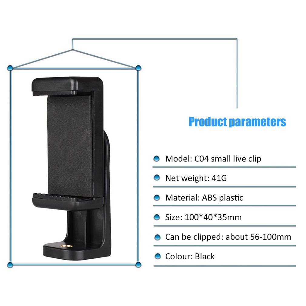 OR Tripod Mount Adapter Cell Phone Clipper Holder Vertical 3