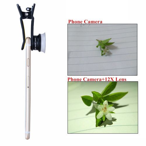Apexel Cell Phone Camera Lens Kit,12x 24X Macro Lens For Iphone / Android Smartphone