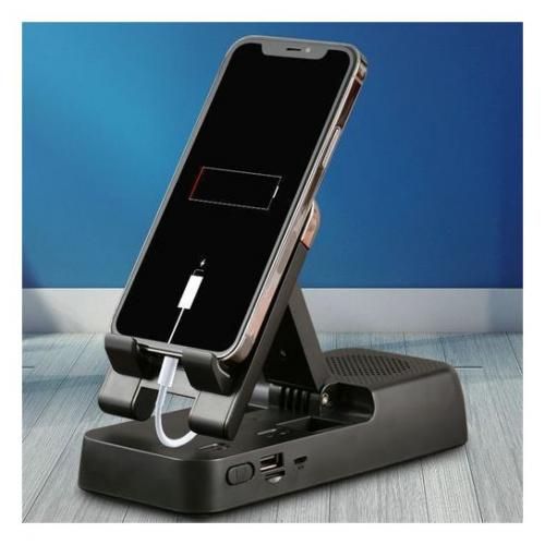 Phone Holder Stand With Powerbank And Bluetooth Speaker
