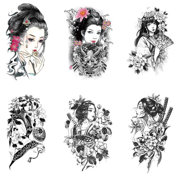 Beautiful Girl Water-proof Temporary Tatoo