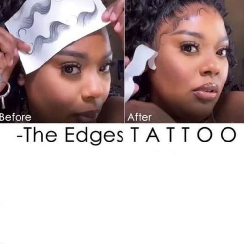 Waterproof Hair Edges Styling Sticker Temporary Hair Tattoo Sticker