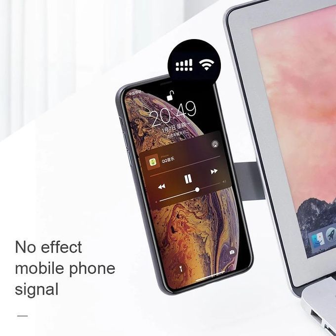 Magnetic Laptop Side Mounted Phone Holder With Fixed Clip