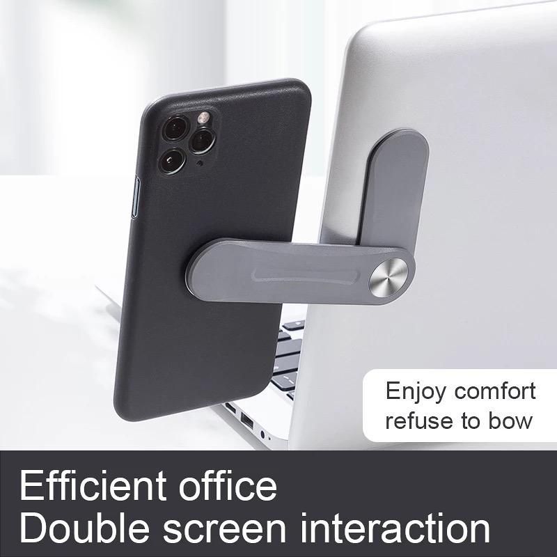 Magnetic Laptop Side Mounted Phone Holder With Fixed Clip