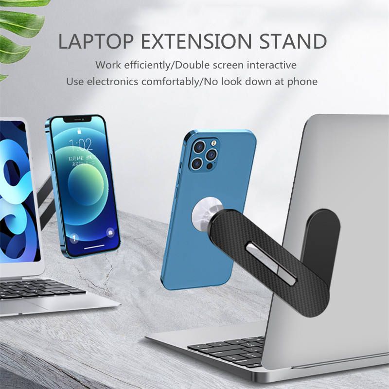 Magnetic Laptop Side Mounted Phone Holder With Fixed Clip