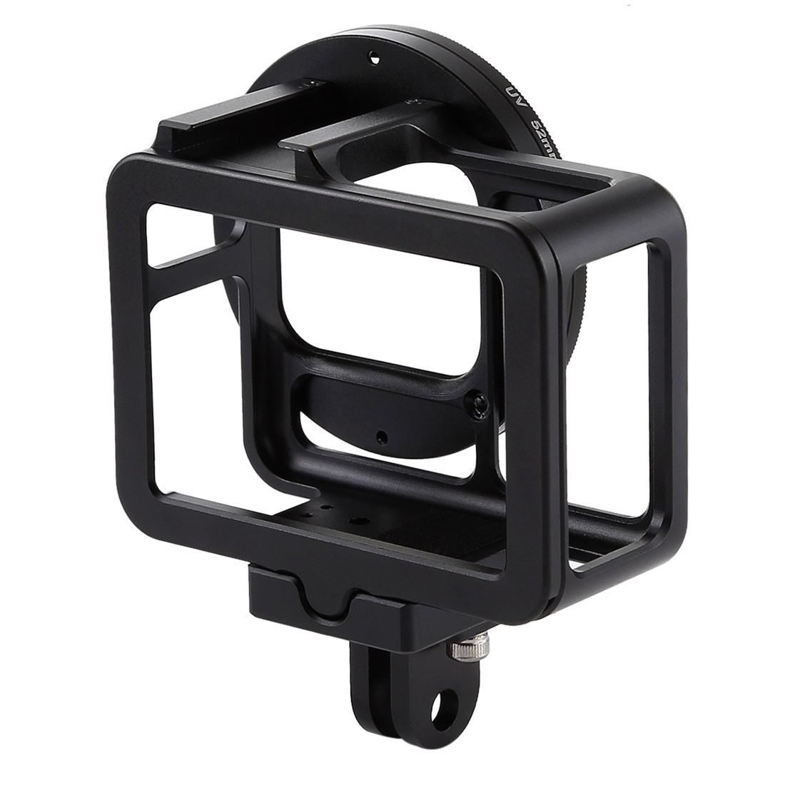 PULUZ Housing Shell CNC Aluminum Alloy Protective Cage With Insurance Frame & 52mm UV Lens For GoPro HERO7 Silver /7 White(Black)
