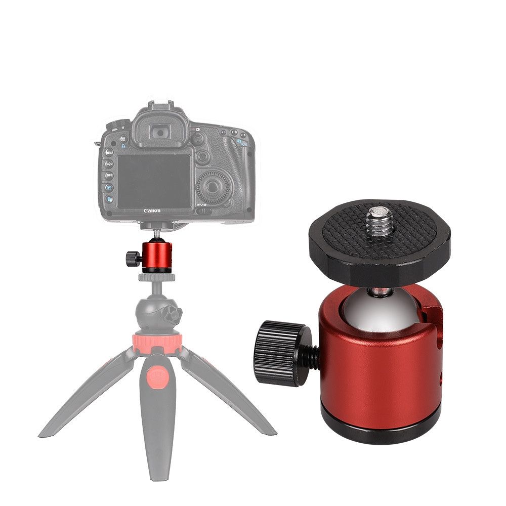 Mini 360 Degree Rotation Panoramic Metal Ball Head For DSLR & Digital Cameras (Red)