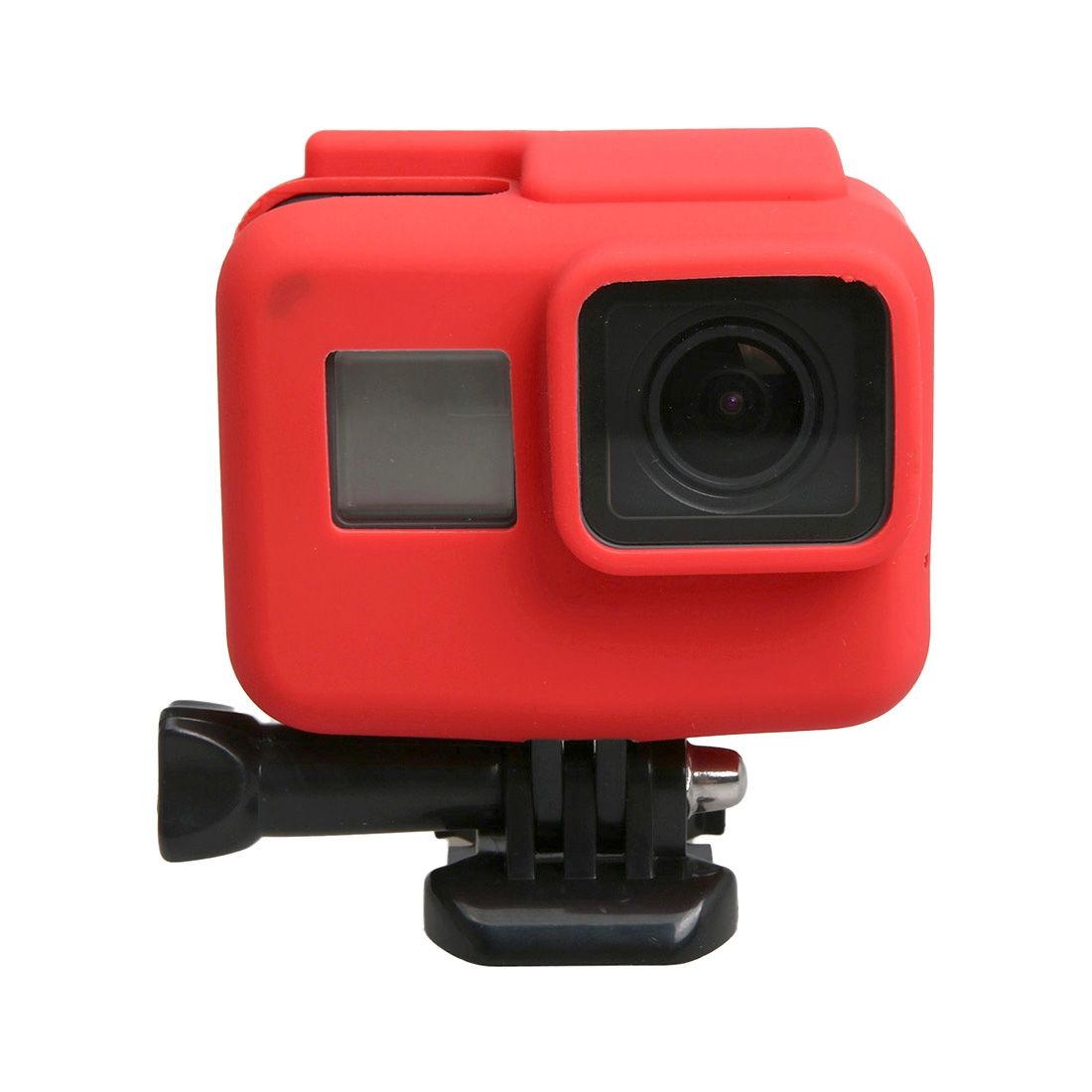 For GoPro HERO5 Silicone Border Frame Mount Housing Protective Case Cover Shell(Red)