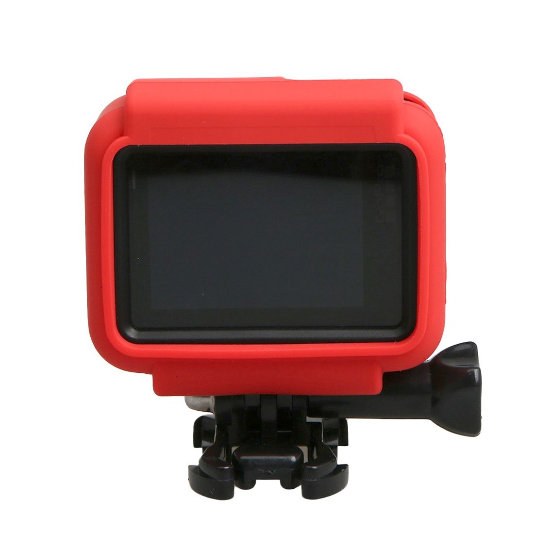 For GoPro HERO5 Silicone Border Frame Mount Housing Protective Case Cover Shell(Red)