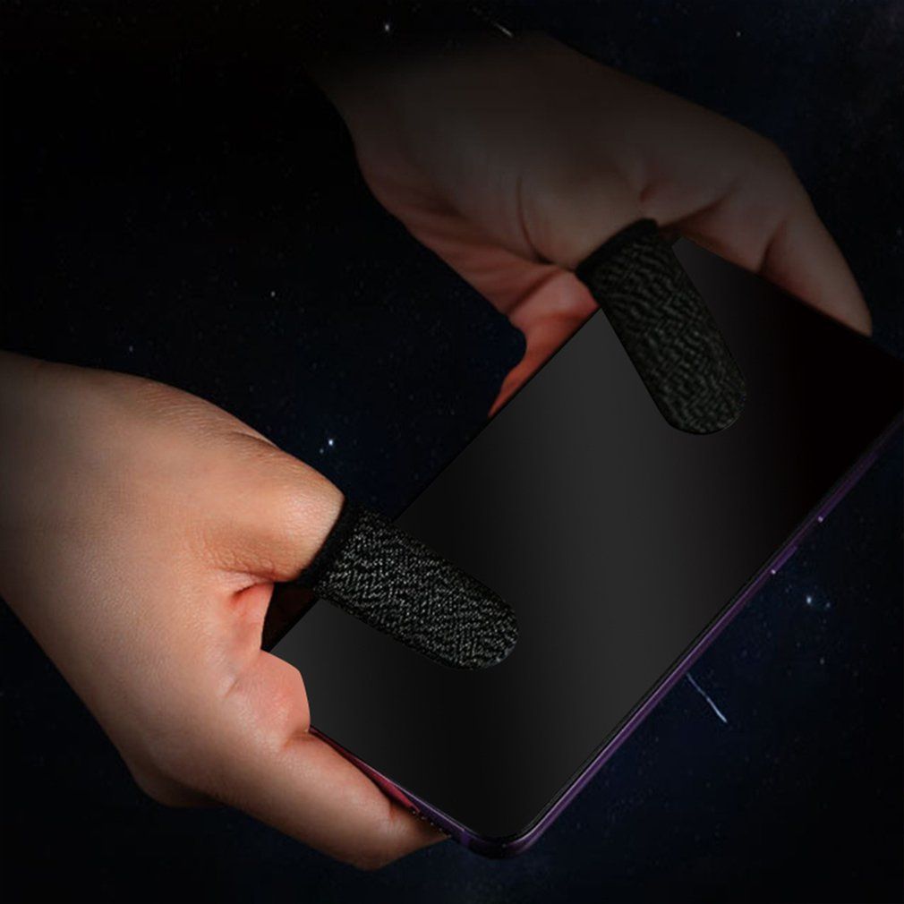 Mobile Phone Gaming Sweat-Proof Finger Cover 2PCS Fingertip Gloves Game