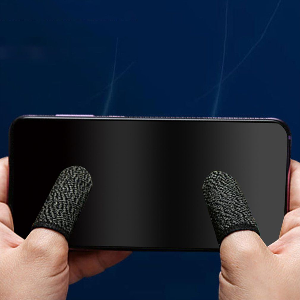 Mobile Phone Gaming Sweat-Proof Finger Cover 2PCS Fingertip Gloves Game