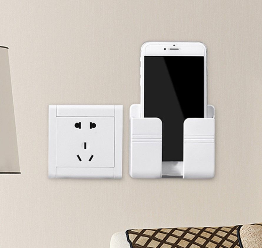Wall Mount Phone Charger And Remote Holder