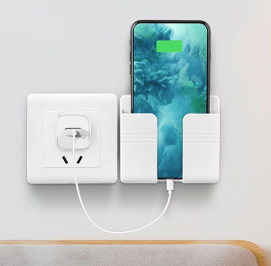 Wall Mount Phone Charger And Remote Holder