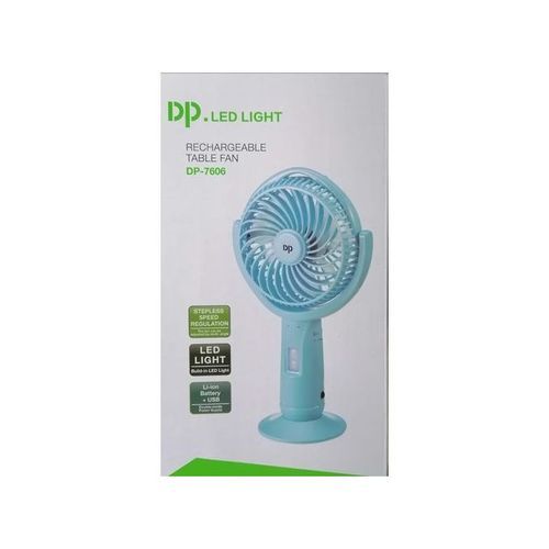 Dp Led Light Light Rechargeable Table/Hand Fan