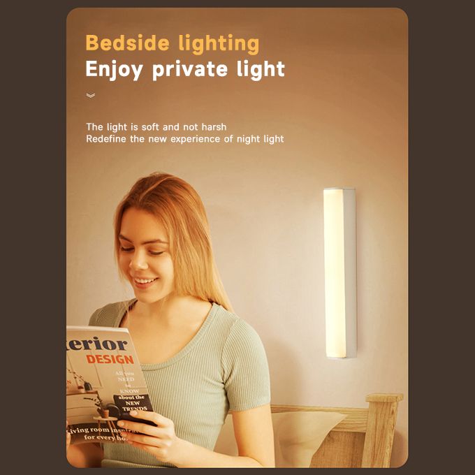 30CM LED Dimmable Wireless Lights Rechargeable Magnetic Night Light Bar