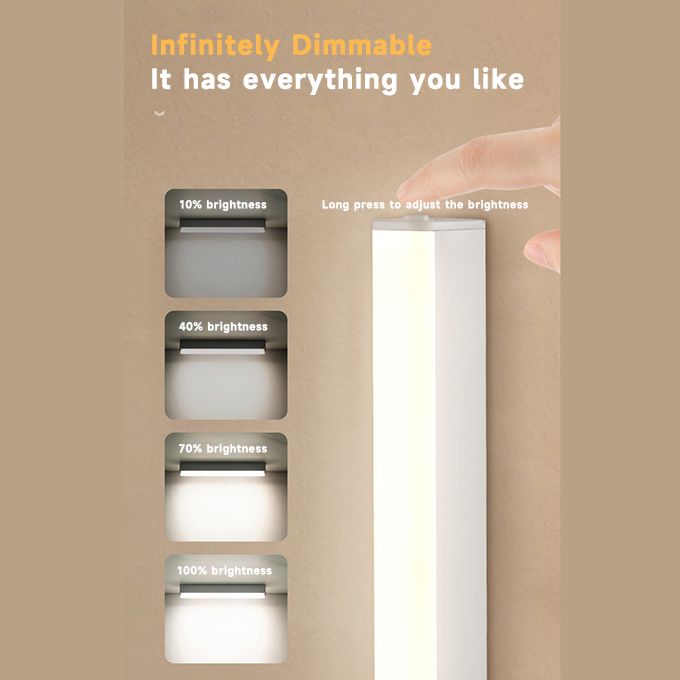 30CM LED Dimmable Wireless Lights Rechargeable Magnetic Night Light Bar