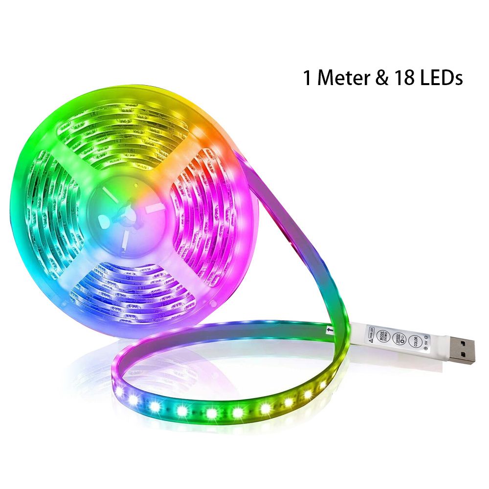 LEDs Strip Light Set USB RGB Flexible LEDs Rope Lighting