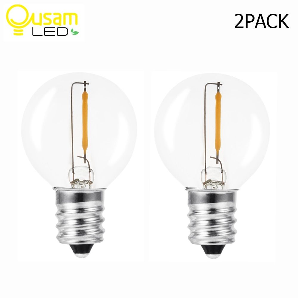 G40 Edison Bulb For Solar Light Accessories Waterproof Light Bulb Retro Edison Lamp 2PCS