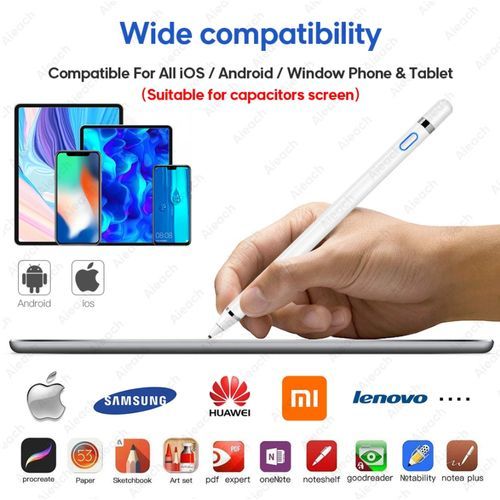 Touch Screen Pen Stylus For Smartphone Tablet - White
