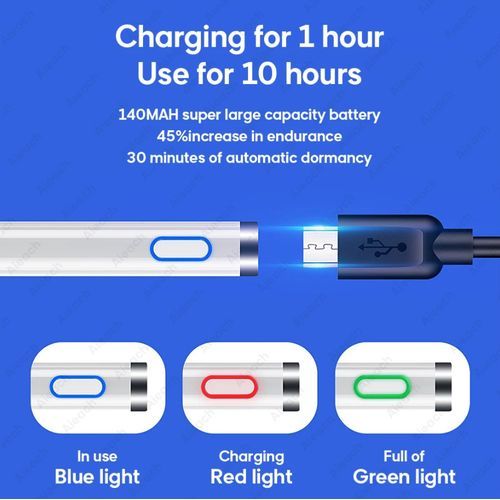 Touch Screen Pen Stylus For Smartphone Tablet - White