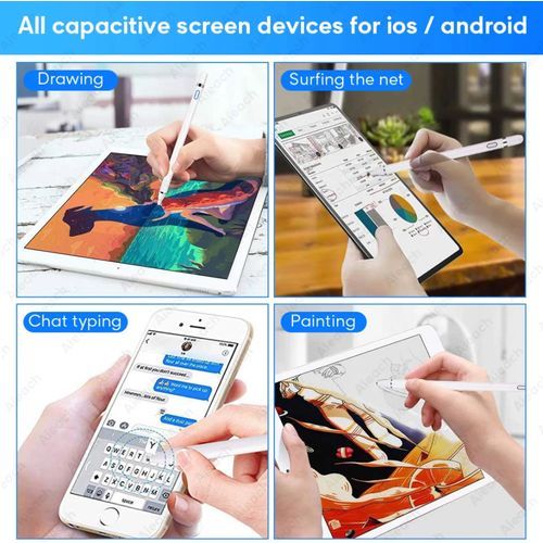 Touch Screen Pen Stylus For Smartphone Tablet - White