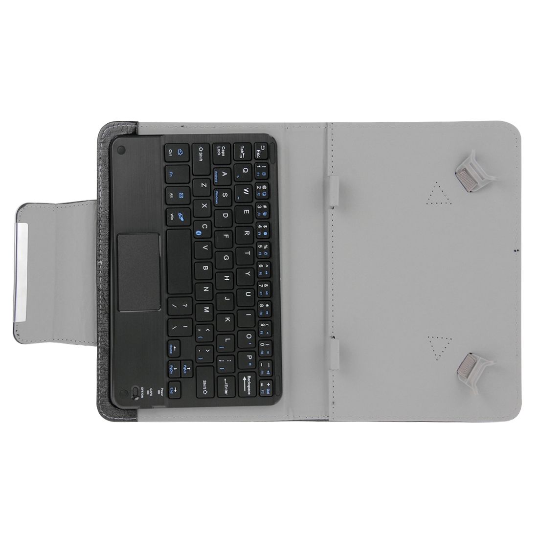 Universal Detachable Magnetic Bluetooth Touchpad Keyboard Leather Case With Holder For 10.1 Inch ISO & Android & Windows Tablet PC(Black)