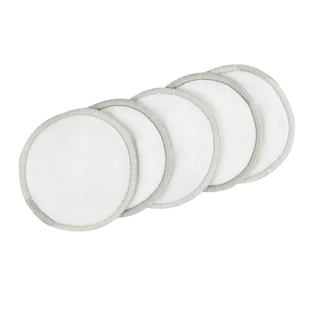 5 Pc Reusable  Remover Pads Organic Cotton Rounds Facial Velvet