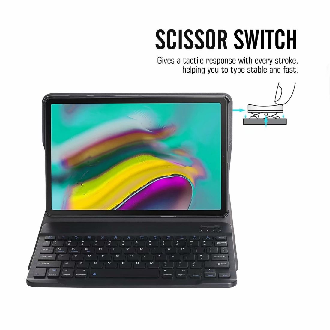 ST500 For Samsung Galaxy Tab A7 T500/T505 10.4 Inch 2020 Ultra-thin Detachable Bluetooth Keyboard Leather Case With Stand & Sleep Function & Backlight(Rose Gold)