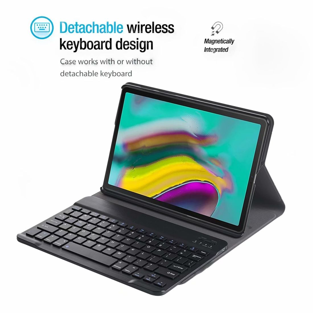 ST500 For Samsung Galaxy Tab A7 T500/T505 10.4 Inch 2020 Ultra-thin Detachable Bluetooth Keyboard Leather Case With Stand & Sleep Function & Backlight(Rose Gold)