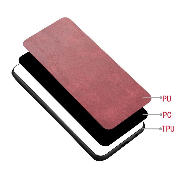 For Nokia 9 PureView Shockproof Sewing Cow Pattern Skin PC + PU + TPU Case-Red