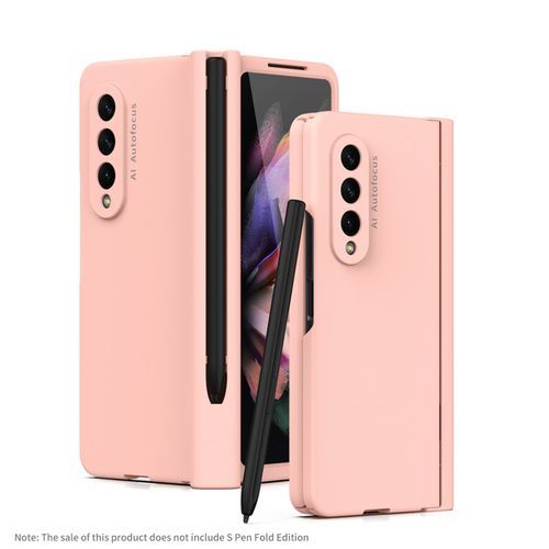 For Samsung Galaxy Z Fold 3 Case With Hinge Protection & S Pen Slot For Zfold 3 Full Protection Cover Front Screen Protector-Yellow