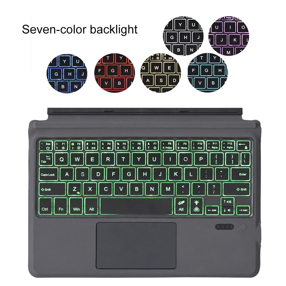 Magnetic Colorful Backlight Bluetooth V3.0 Keyboard With Touchpad For Microsoft Surface GO