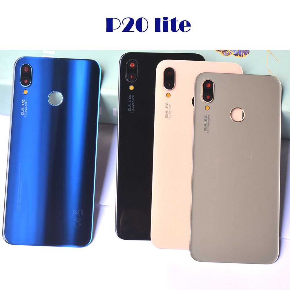Genuine New For Huawei P20 Lite Back Cover Glass Frame Lens