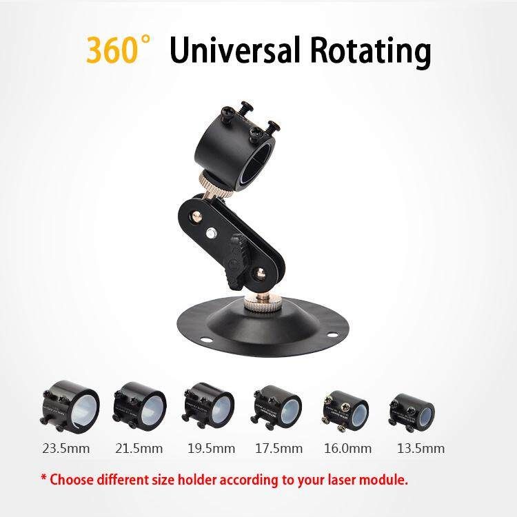 MTOLASER 13.5mm-23.5mm Laser Module Pointer Holder 360° Adjustable Wall Ceiling Mount Clamp Bracket - 23.5mm 23.5mm