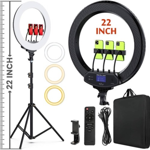 Selfie Ring Fill Led Light & Projection Stand - 22