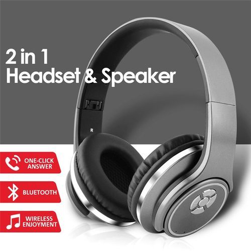 E T 2 In 1 Bluetooth Headphones Over Ear With Calling Speaker Wireless Headphones  Fordable Stereo