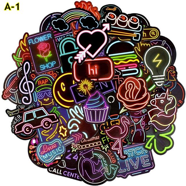 50 Pcs Cartoon Stickers Cute Animal Sicker Vsco Girls For