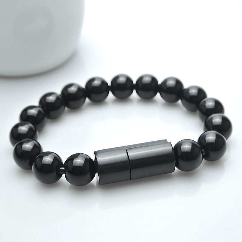 Wearable USB Charging Bracelet Beads Cable For Android