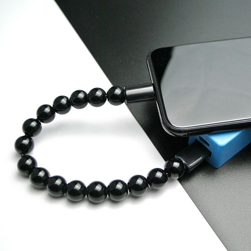 Wearable USB Charging Bracelet Beads Cable For Android
