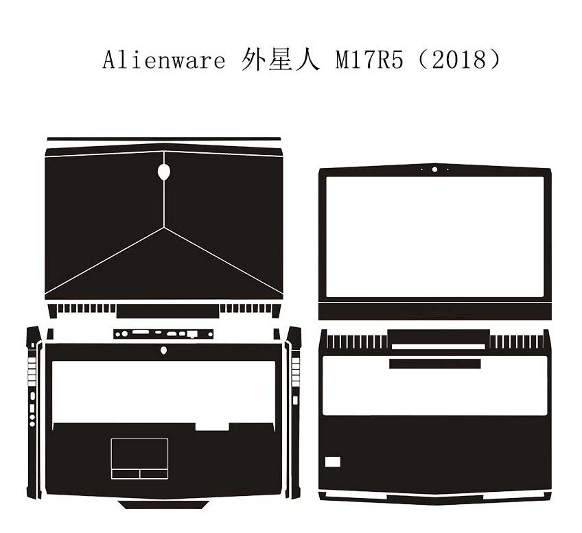 Lap Sticker Skin Decal Carbon Fiber Cover For Alienware 17