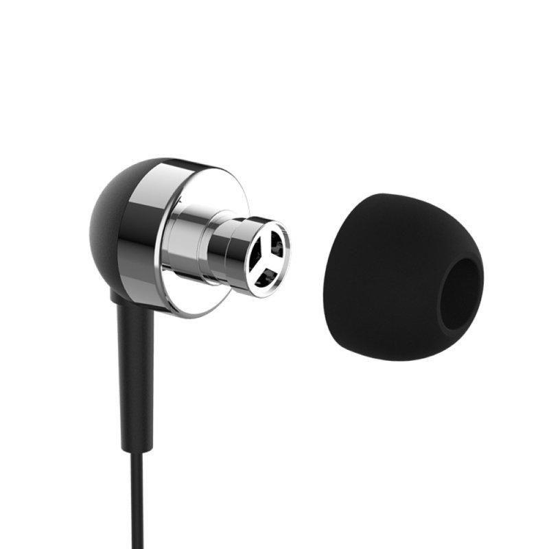Universal 3.5mm Plug In-Ear Noise Canceling HiFi Wired-Black