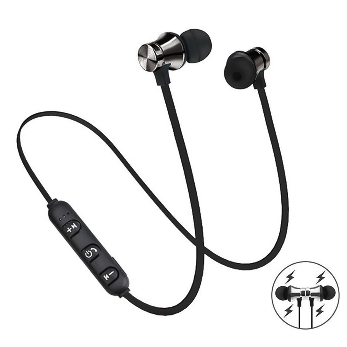 XT11 Earphone Wireless Magnetic In-Ear Universal-Silver