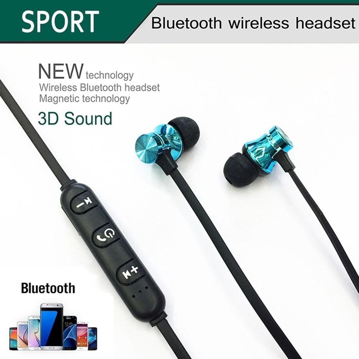 XT11 Earphone Wireless Magnetic In-Ear Universal-Silver