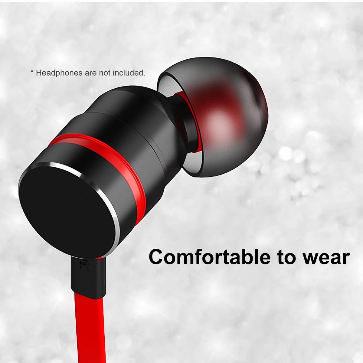 5 Pairs Soft Silicone Soundproof In-ear Ear Caps-Grey + Red