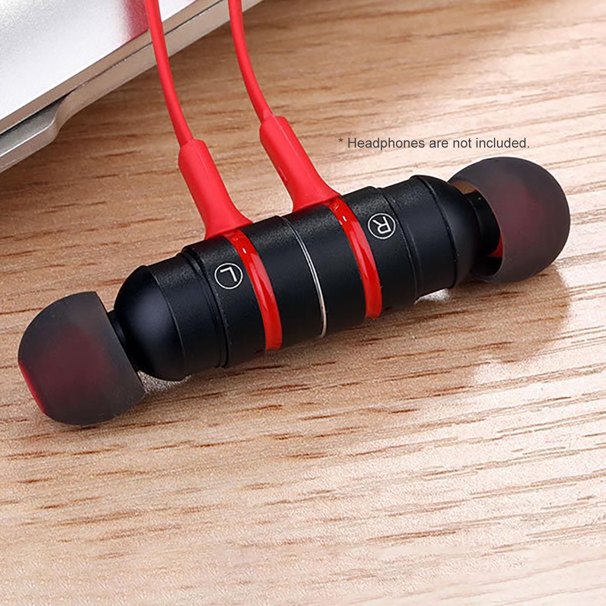 5 Pairs Soft Silicone Soundproof In-ear Ear Caps-Grey + Red