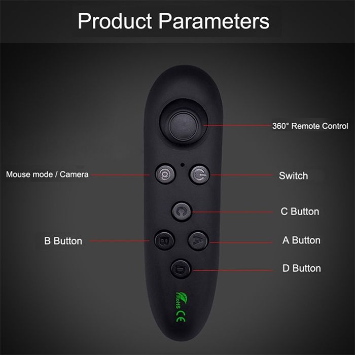 VRPARK Virtual Reality 3D VR Glasses Gamepad Game Joystick Bluetooth Remote Controller