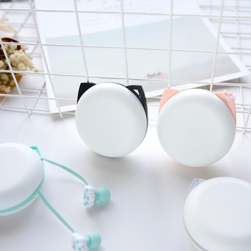 Portable Cartoon Cute Cat Claw 3.5mm Jack Wired In-ear-Blue