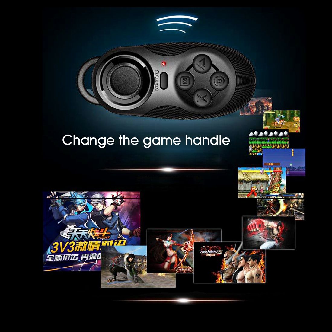 Wireless Bluetooth Remote Controller / Mini Gamepad Controller / Selfie Shutter / Music Player Controller For Android / IOS Cell Phone / Tablet PC