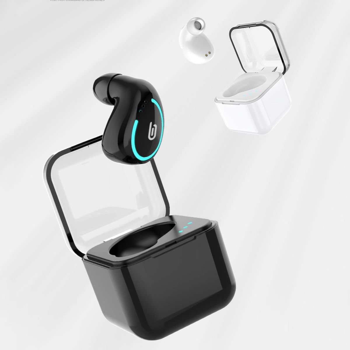 Mini Wireless Bluetooth-compatible 5.0 Single In-Ear-White