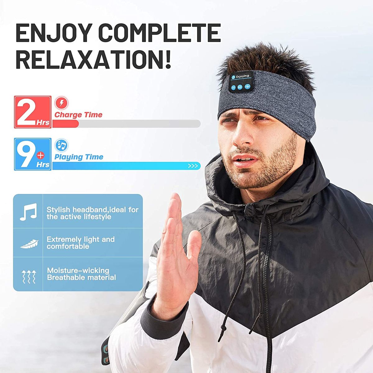 Wireless Sleeping Headphones, Bluetooth Sports Headphones