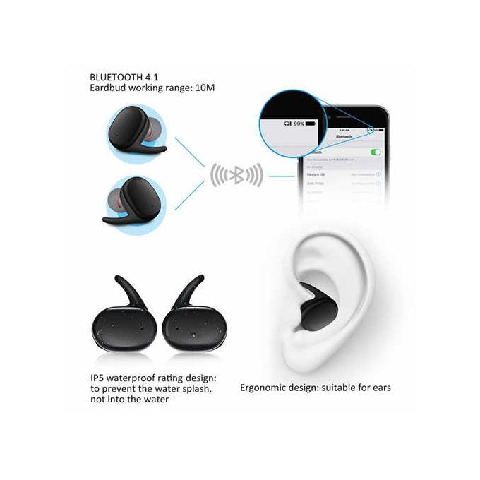 Y30 Wireless Headphones Bluetooth Touch Control Sport Headset Waterproof Microphone Music Earphones Works On All Smartphones